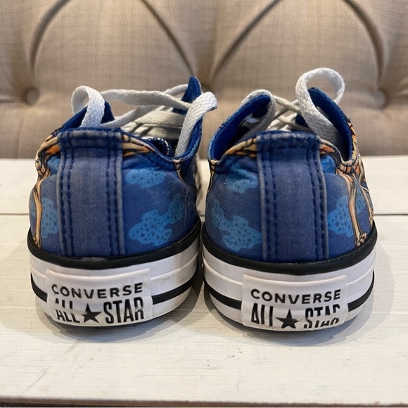 CONVERSE - Boy’s (Sz 2) Blue Dinosaur Beach Party Shoes 664247C - Picture 5 of 11